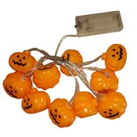 SHUNER YLDS-LED29-ZYHL Batteriebetriebene Wasserdichte Plastik-Halloween-Kürbis-LED-Lichterkette für Außendekoration