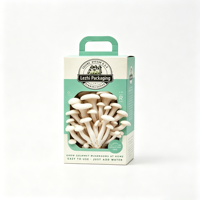 Boîte de culture de champignons frais en carton avec poignée, emballage en pulpe recyclée
