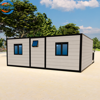 Maison modulaire préfabriquée portable WinFair, maison conteneur pliable et extensible avec terrasse pour centre communautaire