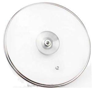 <span class=keywords><strong>Pentole</strong></span> in acciaio inossidabile con coperchio in vetro rinforzato con coperchio per Wok temperato in vetro <span class=keywords><strong>Pyrex</strong></span> rotondo per coperchio con pomello per <span class=keywords><strong>pentole</strong></span> di qualità Premium - Product Image 3