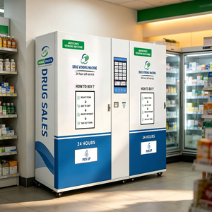 Oem 21.5 Inch Dual Touch Screen Medicine Vending Machine 310 Channel Extra Large Capacity Pharmacy Otc Medicine Dispenser Kiosk - Product Image 1
