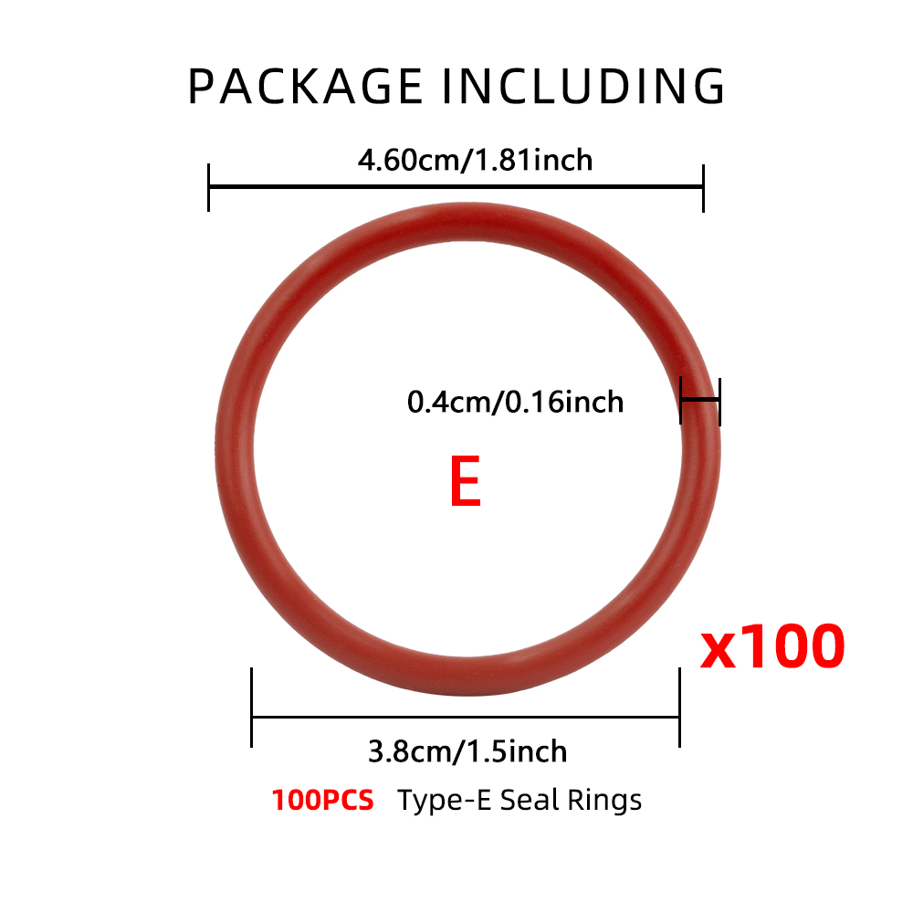 Red(100PCS 46*38*4MM O-rings)