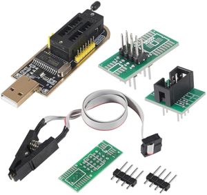 Aismartlink soic8 SOP8 Flash Chip IC kiểm tra Clip ổ cắm adpter lập trình BIOS + 24 25 Series (đôi Clip + USB) - Product Image 1