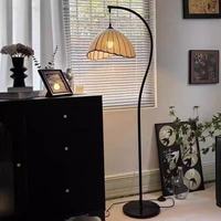 Lampe de sol LED de style Wabi-sabi du milieu du siècle, inspirée du pêcheur, avec télécommande, idéale pour la table de chevet, le salon ou le bureau