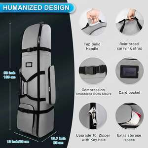 Bolsa de Viaje de Golf Profesional Personalizada al por Mayor 2025, Fabricada con Poliéster 900D Engrosado, Tejido Impermeable de Alta Calidad con Ruedas - Product Image 2