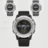 Jam Tangan Digital Sanda 9024 Bentuk Mobil Baru untuk Pria, Layar LED, Alarm, Tahan Air 5BAR, Kronograf, Tali TPU