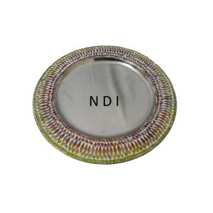 Plato de Servir Ensaladas Redondo de Calidad Superior, Plato de Acero Inoxidable para Servir en el Hogar y Catering - Product Image 1