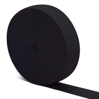 Bande élastique pour couture de cheveux, tricotée noire, bande Web, bobine à haute élasticité, cordon extensible
