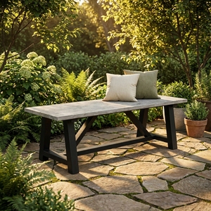 Les bancs d'extérieur sont parfaits pour embellir n'importe quel jardin, patio ou espace extérieur avec une élégance intemporelle. - Product Image 3