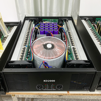 Sınıf H 2000W profesyonel 2 kanallı aktif 8 Ohm Metal AC Powered amplifikatör açık sahne konserleri ve partiler için