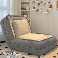 Fauteuil inclinable moderne en tissu, canapé pliant individuel, chaise de salon Strawberry Bear pour salon et chambre à coucher
