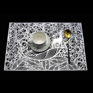 Serie Bronzing, Plástico Teslin, Nuevo Estilo Chino, Mantel Individual Aislante Térmico Grueso para Tazones, para Vajilla de Hotel y <span class=keywords><strong>Restaurante</strong></span> - Product Image 4