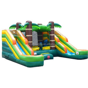 <span class=keywords><strong>Precio</strong></span> asequible Jungle Inflatable Bounce House <span class=keywords><strong>Park</strong></span> con doble tobogán para negocios de alquiler - Product Image 5