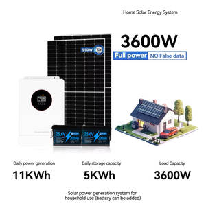 Hoàn Thành Kit 3600W 12V 24V 51.<span class=keywords><strong>2V</strong></span> 200AH 320ah 330ah LiFePO4 Pin 1kw 2kw 3KW 5KW 10KW năng lượng mặt trời tắt lưới năng lượng mặt trời bảng điều khiển năng lượng mặt trời hệ thống - Product Image 2