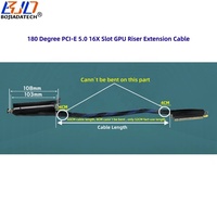 Câble d'extension de carte graphique PCI-E 5.0 16X vers X16 GEN5 0.4M 0.5M 0.6M 0.8M pour RTX5090 AMD9070XT A100 H100 Serveur IA