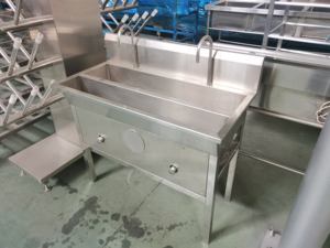 Lavabo portable en acier inoxydable de type pédale/sensoriel, type industriel, 304, désinfection, lavabo pour hôtel et atelier alimentaire - Product Image 5