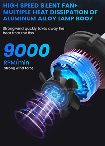 Venda quente H13 LED Farol Do Carro 16000ML Alta Baixa Feixe de Lâmpadas Emissores de Luz N2 Modificado <span class=keywords><strong>H27</strong></span> H4 H7 H11 9007 9008 Luz Do Carro - Product Image 3
