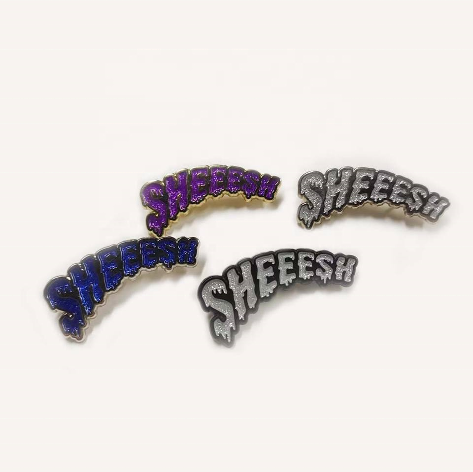 Ontwerp Logo Vergulde Pin Metaal Custom Zacht Email Revers Hoed Pin Hard Email Pin Met Glitter