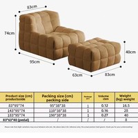 Sofá Cama Individual Moderno de Corduroy, Seccional, Plegable, Envasado al Vacío, Relleno de Esponja de Alta Densidad, Diseño Minimalista para Sala de Estar