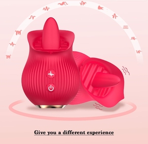Vibratore in Silicone <span class=keywords><strong>a</strong></span> Forma di Rosa Rossa B0506 con Impermeabilità IPX7 e 10 Impostazioni di Velocità - Giocattolo Sessuale per Donne - Product Image 4