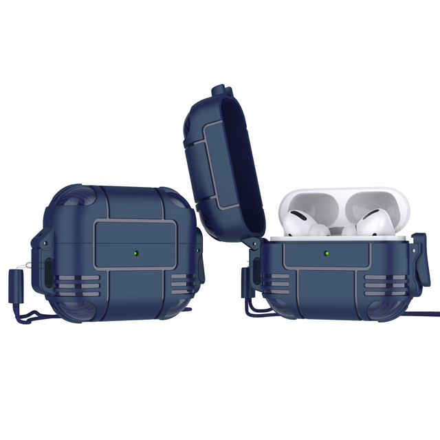 Durable Full Body Protection Shock Proof Armor Plastic Case for Apple Airpods Pro 2 With Lanyard
