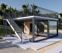 Maison préfabriquée en conteneur détachable à deux étages, bar en conteneur, 4 chambres, prix avantageux, transport portable