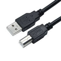 Kabel Printer USB 2.0 hitam, kecepatan tinggi 2.0 A ke B Male ke Male 1.5m 3m 5m untuk pemindai kabel Printer mesin faks 3m