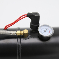 Compresseur d'air automatique 12V 120psi/150PSI Pression maximale 6L Réservoir de gaz 300W Affichage numérique LED Tube gonflable de 5m pour pneus de voiture et 4x4