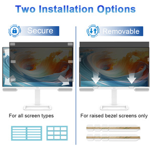Filtre de confidentialité anti-espionnage bidirectionnel résistant aux rayures pour moniteur <span class=keywords><strong>BenQ</strong></span> 27 pouces 16/9, protecteur anti-reflets amovible bloquant la lumière bleue - Product Image 4