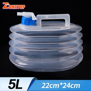 BPA FREE 3 L 5 Ltr 8 Lít 10 Lít 15 Lít Xách Tay PE Nhựa Linh Hoạt Có Thể Gập Lại Gấp Ráp Chai Nước Container - Product Image 4