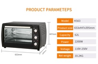 Four électrique encastré de grande capacité 63L 2200 WAppareils de cuisine