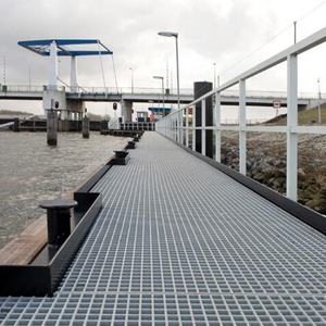 1.5인치 두께 4X8 피트 FRP 그레이팅 보행자 통로 플랫폼 19X19mm 메쉬 성형 유리섬유 강화 플라스틱 고강도 절단 - Product Image 4