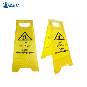 Cartello di Avvertimento Giallo Resistente - Segnale di Attenzione con Supporto a Cavalletto per Interni/Esterni - Product Image 1