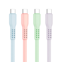 Cable USB-C a USB de Carga Rápida 3A, Silicona Líquida Suave, Sin Enredos, USB-C a USB-C 60W PD3.1, Sincronización de Datos para Laptop y Móvil, 480Mbps