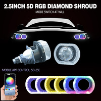 IDISON 5D-25E 2,5 pouces 12V Anneaux Halo Cache de Phare Projecteur Décoratif Accessoires d'Éclairage Automobile Lampe Avant Neuve