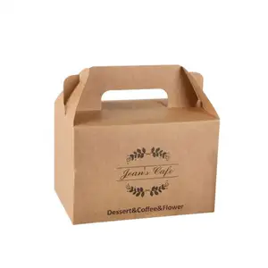 Op Maat Gemaakte Zadeldoosvormige Wegwerp Kraftpapier Van Voedingskwaliteit Verpakkingsdoos Voor Afhaalverpakkingen