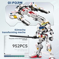 Rompecabezas de Robot Mecha Barbatos Transformable - Juguete de Plástico Compatible para Armar, para Niños