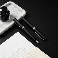 Stylo bille rotatif en métal noir mat 0,7 mm, écologique, avec logo personnalisé, ODM, cadeau d'entreprise pour le bureau