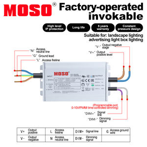 Moso IP67 X6 Series 320W 2 A Controladores LED regulables de alta eficiencia Certificado FCC para luces de inundación Iluminación LED oscura - Product Image 5