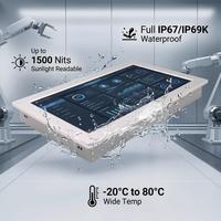 Panneau tactile industriel résistif PCAP CNC étanche IP67 IP69K à température étendue 9-36V avec ports E/S personnalisés