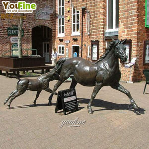 Statue de cheval en bronze de haute qualité jument et sculpture de <span class=keywords><strong>poulain</strong></span> à vendre - Product Image 5