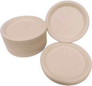 Platos desechables biodegradables ODM a prueba de aceite, vajilla Natural de caña de azúcar, bagazo de sublimación, platos de papel para salsa - Product Image 6