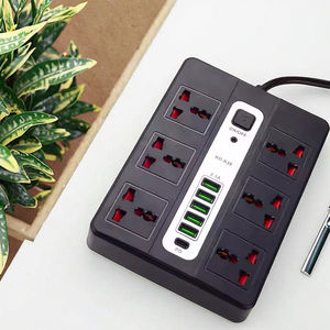 British Standard USB Power <strong>Socket</strong> with 6 AC <strong>Sockets</strong> 5 USB Interfaces 10A Rated Household Extension Cord <strong>UK</strong> Plug Standard - Product Image 4