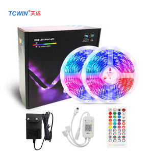 Tcwin IP65 RGB Música Control remoto LED Luces de hadas 5M/10M para el hogar Navidad Boda Vacaciones - Product Image 3