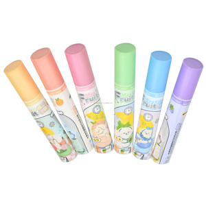 Série Meet Fruit, surligneurs parfumés scintillants, 6 couleurs, ensemble de marqueurs mignons de dessin animé pour l'école, le bureau, la prise de notes, la papeterie - Product Image 1