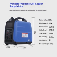 Digitaler Inverter-Benzingenerator Klein Tragbar Leise für Zuhause und Wohnmobil/23kW 220V Outdoor Handstart DH3800 50Hz