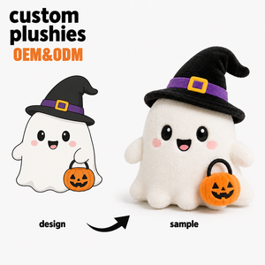 Jouet en peluche doux avec détails brodés, cadeau pour enfants, jouet en peluche sorcière d'Halloween, rembourrage en coton PP, jouet en peluche personnalisé et câlin - Product Image 2