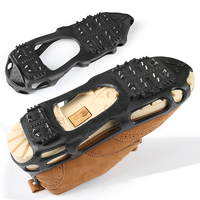 Crampons antidérapants en caoutchouc à 24 dents pour chaussures, idéaux pour l'hiver, la pêche, l'alpinisme et l'escalade sur roche