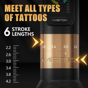 Stylo de <span class=keywords><strong>tatouage</strong></span> sans fil professionnel Ambition Seher 2400mAh avec course réglable de 2,2 à 4,2 mm, double batterie et poignée de 34 mm/42 mm - Product Image 2
