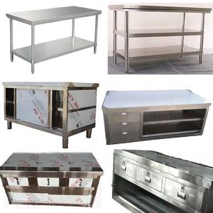 Mesa de trabajo de acero inoxidable personalizada con cajón, mesa de trabajo de cocina con casillero - Product Image 2